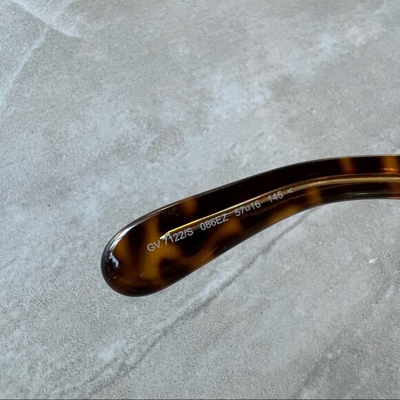 Givenchy Women's Tortoise Shell Sunglasses Gold Brown Black GV 7122 57mm $365 - Picture 10 of 12